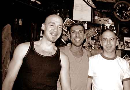 Onno, Paul, and Tim at Spykerbar, Amsterdam