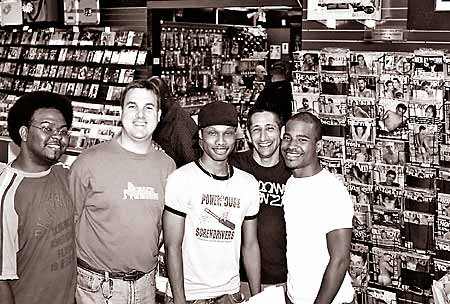 Brushstroke's Saturday afternoon crew: Damian, Tom, Derek, Mike, and Freddie