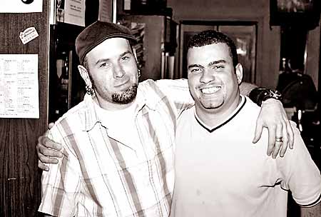  Miss Q's original barman Todd and the new guy-- Irving!