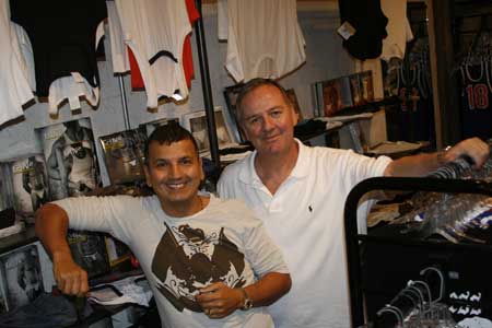 Salesman Eli with owner Pierre of Audace, Fort Lauderdale