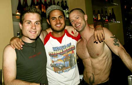 Bar staff Ian, Marc, and Scott of Therapy