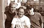 Neil, Roger, and Michel on the patio deck, floor 4 at Club Polo Pub