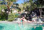 At the pool at Palm Plaza