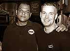 Burkhart's barman Milton with waiter Eric
