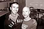 Jacques and Mario in the new breakfast room at Accommodation Montreal Gay