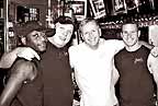 Antonio, Ray, Doug, and Forrest behind the bar at Blake's