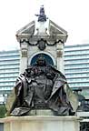 Queen Victoria watching over Piccadilly Gardens