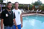  Marcus & Wiebe poolside at Club Orlando